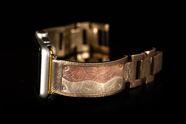 Galatea Apple Watch Band in Copper and Silver, Wide