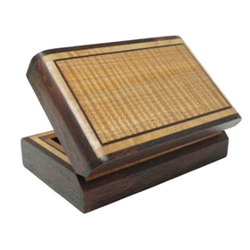 Curly Maple Top, Rosewood Sides Keepsake Box 7"