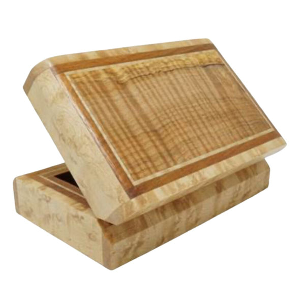 Curly Maple Top, Maple Sides Keepsake Box 7"