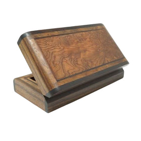 Redwood Burl Top, Rosewood Sides Keepsake Box 8.5"
