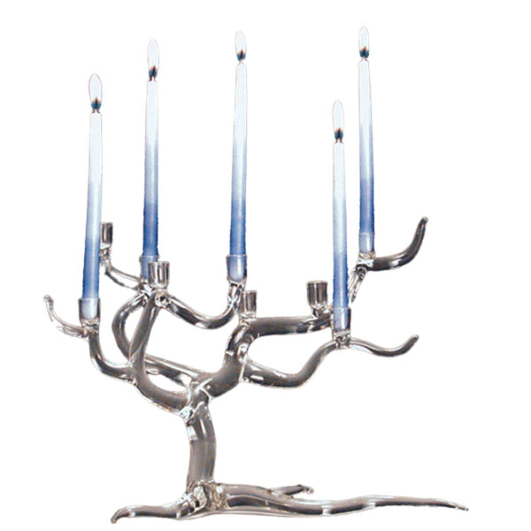 Clear Tree of Life Menorah