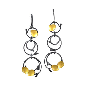 Triple Circle Drop Earrings
