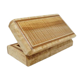 Curly Maple Top, Maple Sides Keepsake Box 8.5"