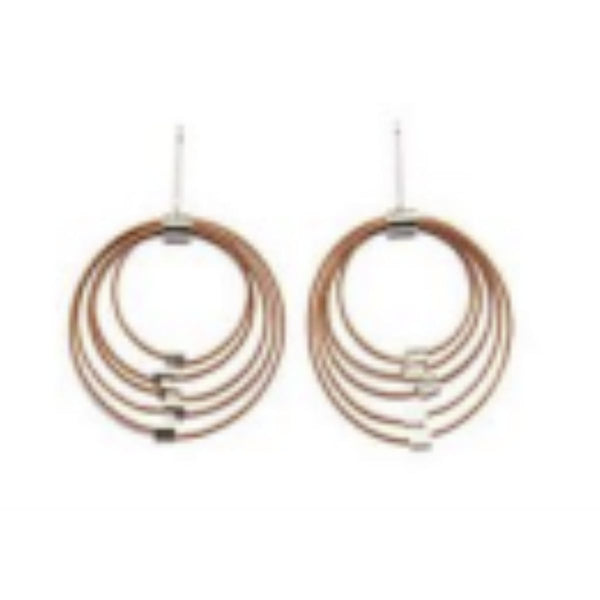 Graduated Circle Post Earrings