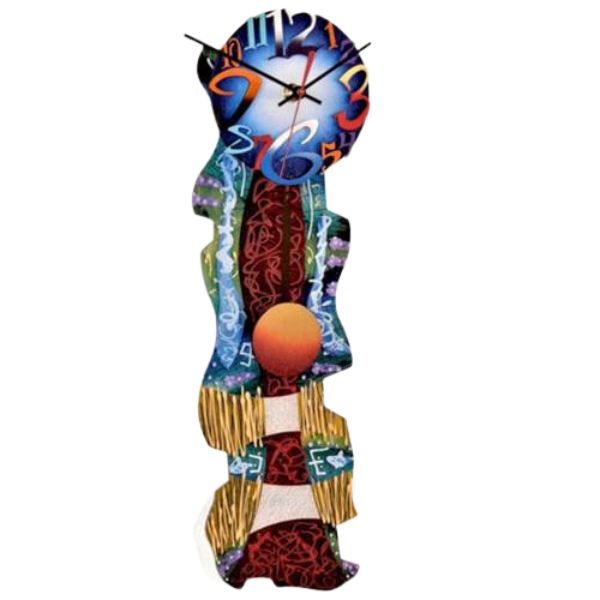 Abstract Blue Clock - An American Craftsman