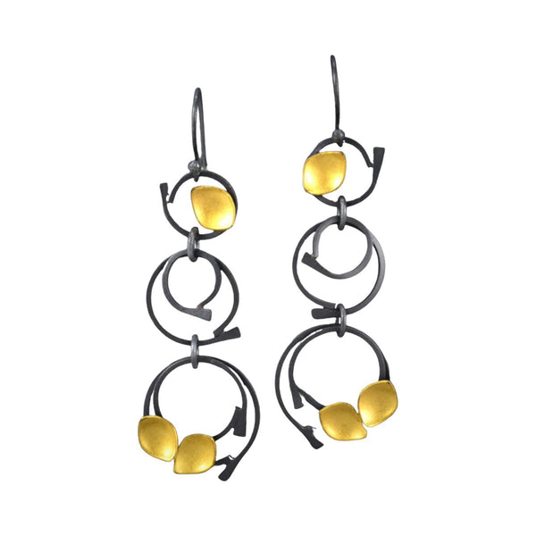 Triple Circle Drop Earrings