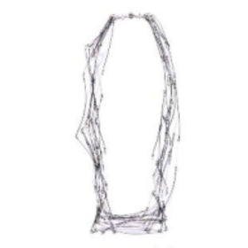 Line Segments Necklace Black and White