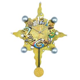 Yellow Star Clock