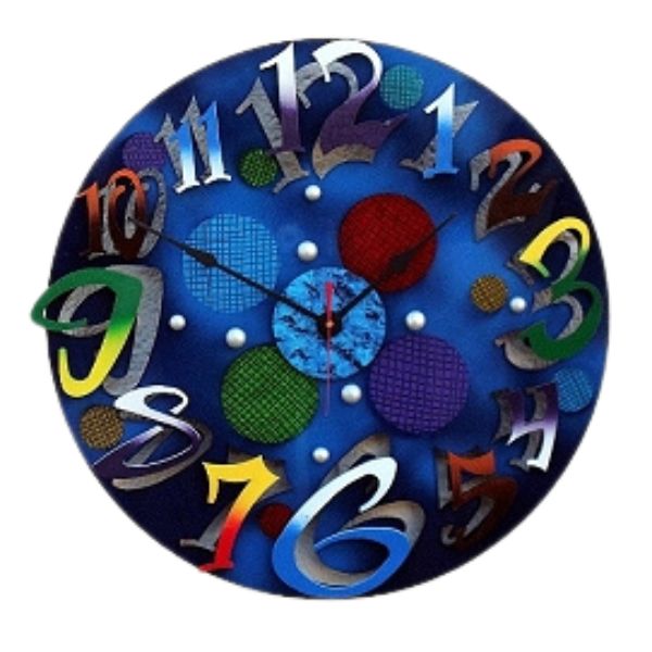 Big Time Modern Blue Clock