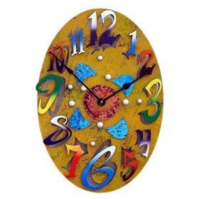 Small Oval Yellow Clock