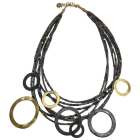 7 Strand Hematite Necklace