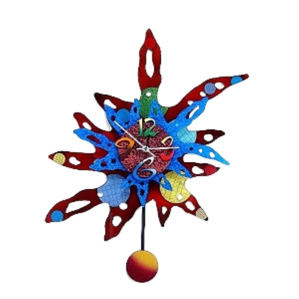 Colorful Clock Red Modern Supreme Red Clock - An American Craftsman