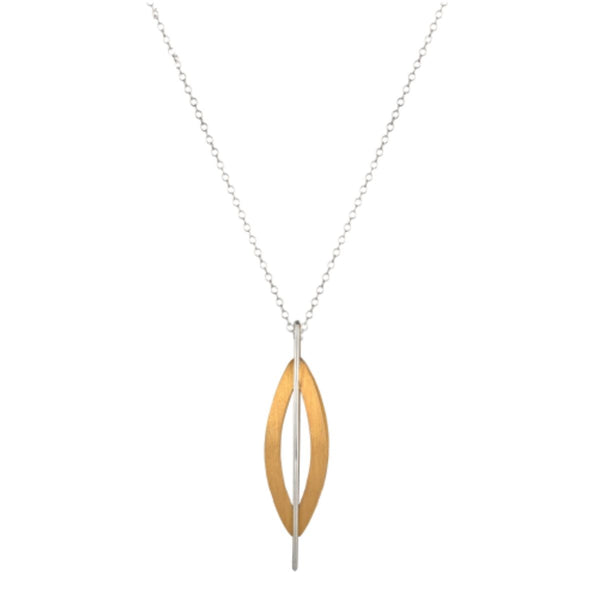 Cocoon Pendant Necklace in Gold Plated Sterling