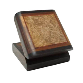 Maple Burl Top, Rosewood Sides Keepsake Box 4"