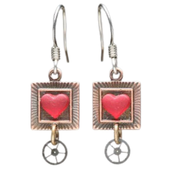 Red Heart Earring