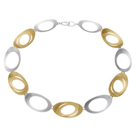 Ribbed Ovals Necklace