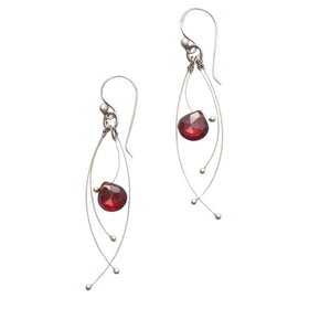 Zuzko Tickle Earrings Red Garnet