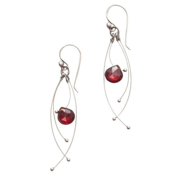 Zuzko Tickle Earrings Red Garnet