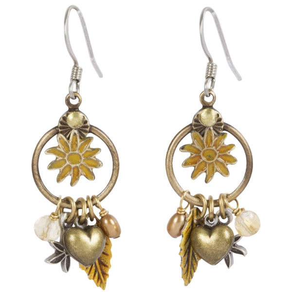 Yellow Circle Dangle Earring