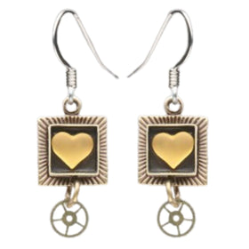 Yellow Heart Earring