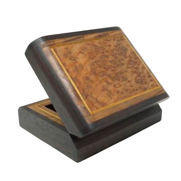 Redwood Burl Top, Rosewood Sides Keepsake Box 5"