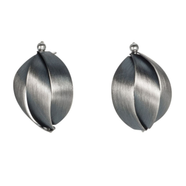 Rolo Earrings in Oxidized Sterling