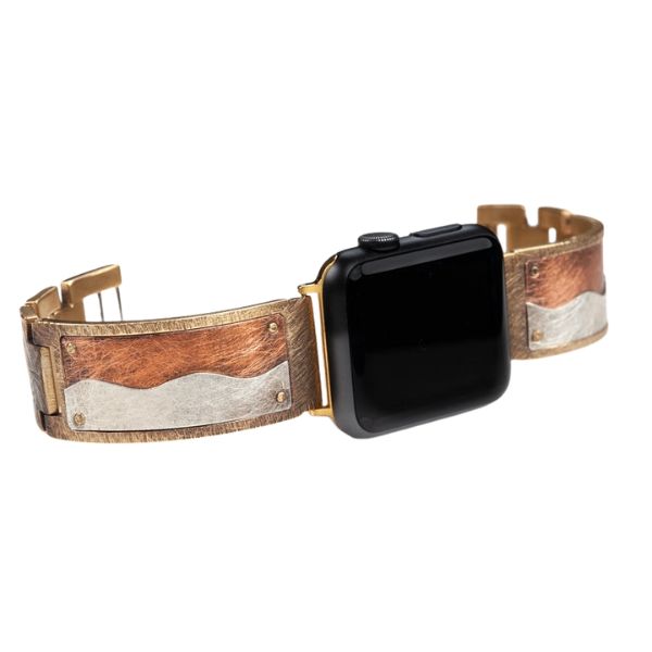Galatea Apple Watch Band in Copper and Silver, Wide