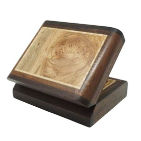 Maple Burl Top, Rosewood Sides Keepsake Box 5"