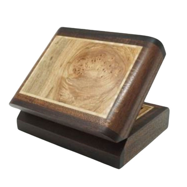 Maple Burl Top, Rosewood Sides Keepsake Box 5"