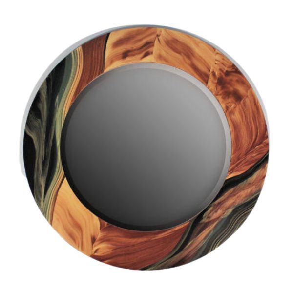 Gold Wedge Mirror 34" Diameter Round