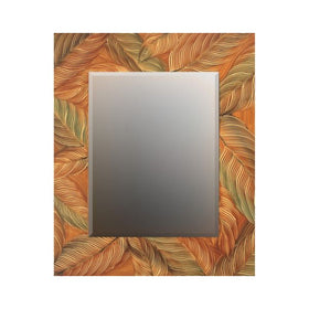Brown Sage Leaf Mirror 24" x 30"