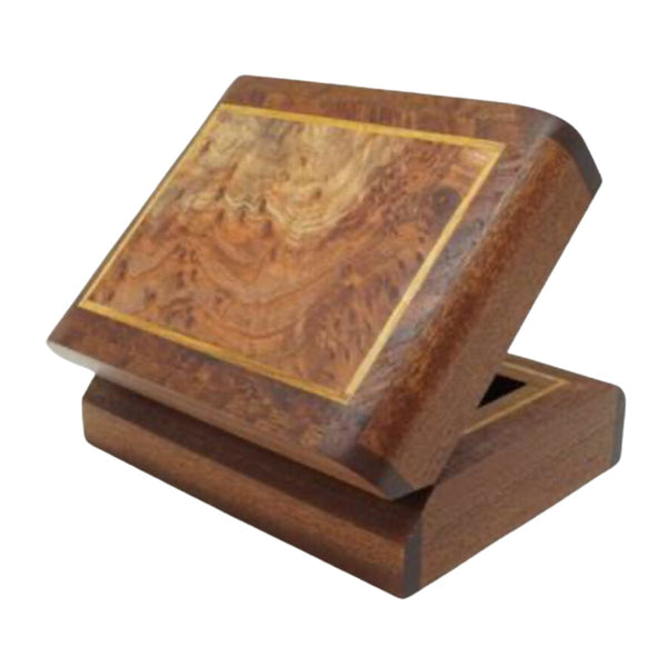 Redwood Burl Top, Sapele Sides Keepsake Box 5"