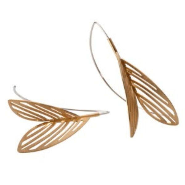 Wings Earrings in Gold Plate