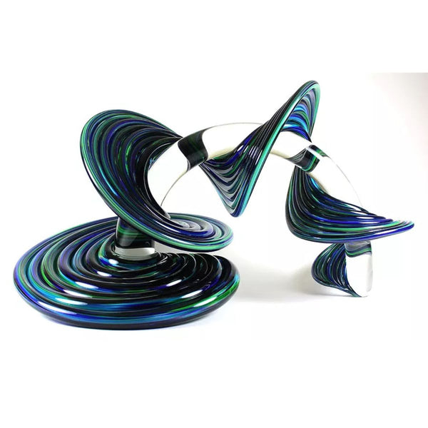 Heechee Sculpture - Clear/Green Blue Mix