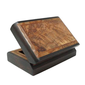 Redwood Burl Top, Rosewood Sides Keepsake Box 7"