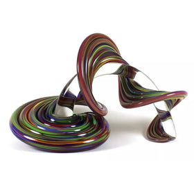 Heechee Sculpture - Clear/Happy Mix Ruby