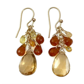 Champagne Cluster Earrings