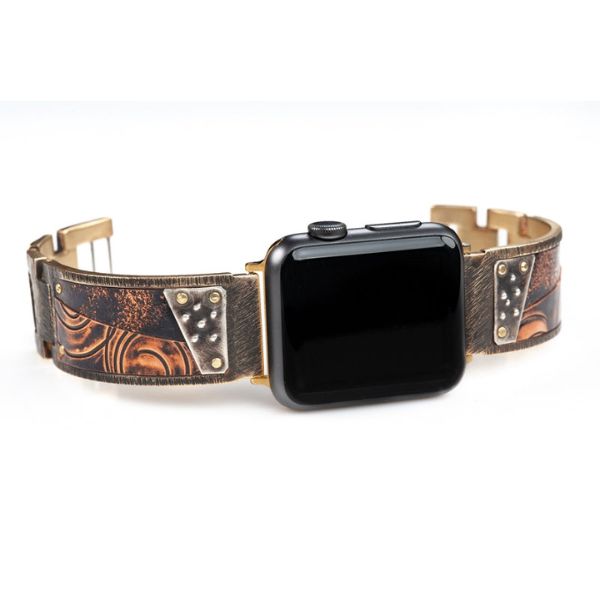 Europa Apple Watch Band in Copper and Silver Wide