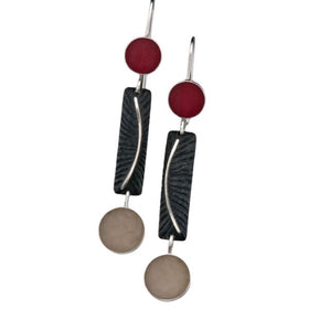 2 Dot KR Earring- Red