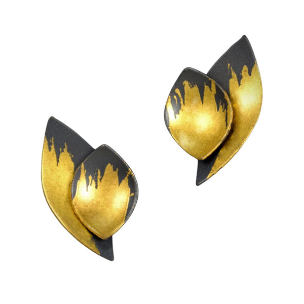 Small Leaf Overlap Earrings