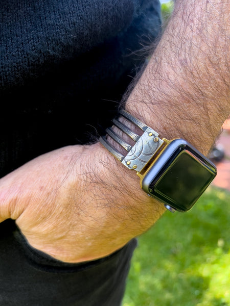 Jaffa Bridge Apple Watch Band in Silver