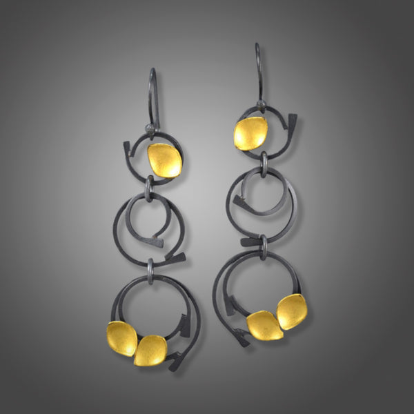 Triple Circle Drop Earrings