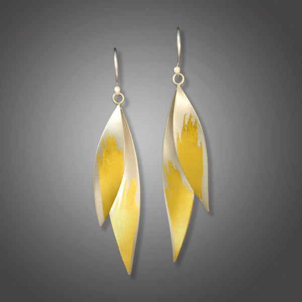 Long Dangle Leaf Earrings