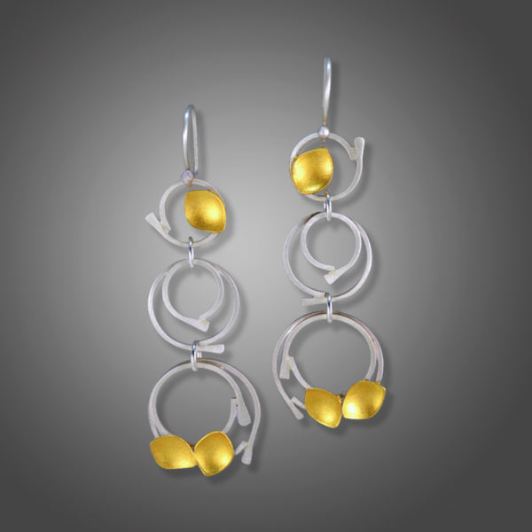 Triple Circle Drop Earrings