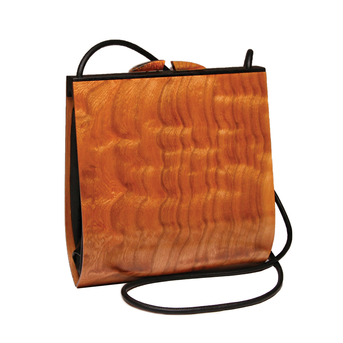 Trillium Medium Handbag-Single Strap - Curly Cherry & Obeche - An American  Craftsman