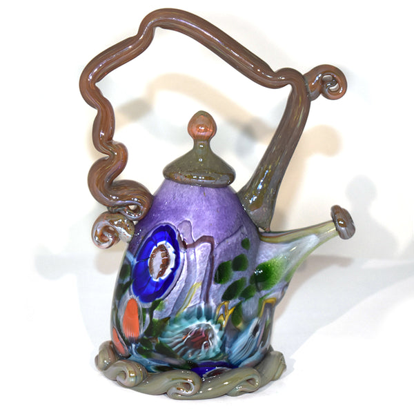 Teapot Sculpture - Purple & Green