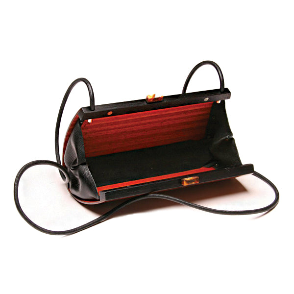 "Cassia" Minaudiere-Dyed Grey Birdseye Maple