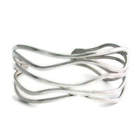 Sterling Cuff with Five Undulating Lines - Jill O'Reilly