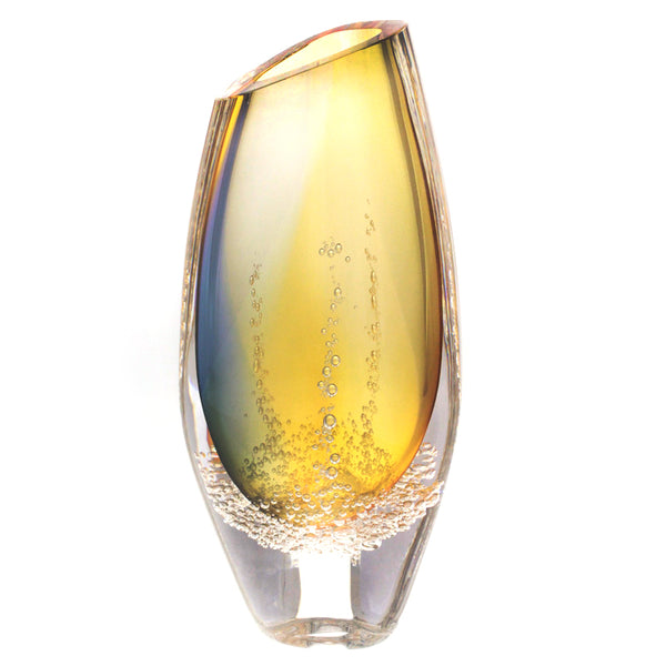 Sea Foam Triangular Vase Bronze - Buzz Blodgett