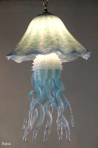 Custom Single-dome Jellyfish Chandelier - White